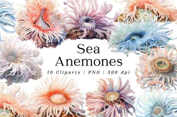 Download Sea Anemones Animal Watercolor Cliparts - Cliparts Collection