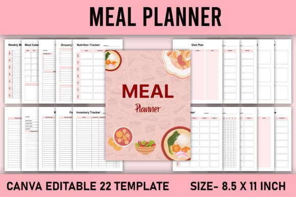 Download Editable Meal Planner Canva Template - Premium Resources