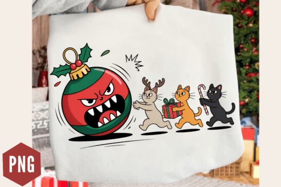 Download Funny Christmas Cats Clipart PNG Design - Cat Collection