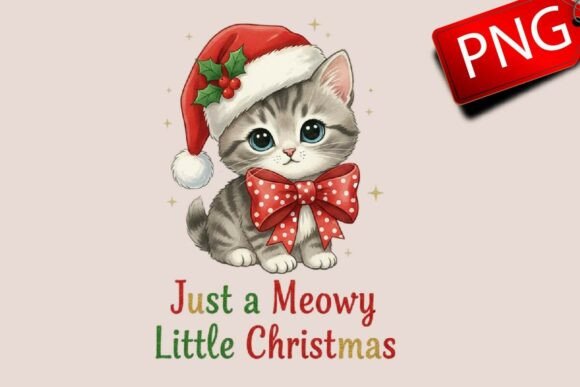 Download Christmas Vintage Cat Santa PNG - Cat Collection