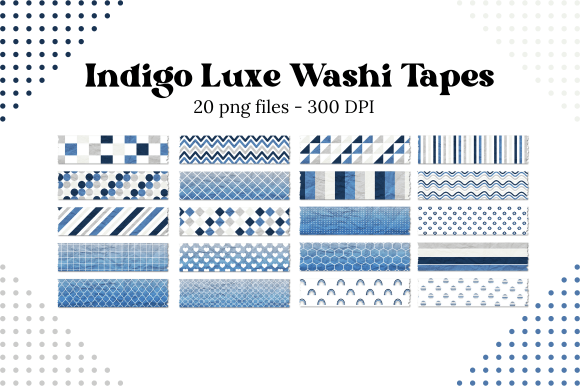 Download Indigo Luxe Washi Tapes Clipart - Tapes Collection