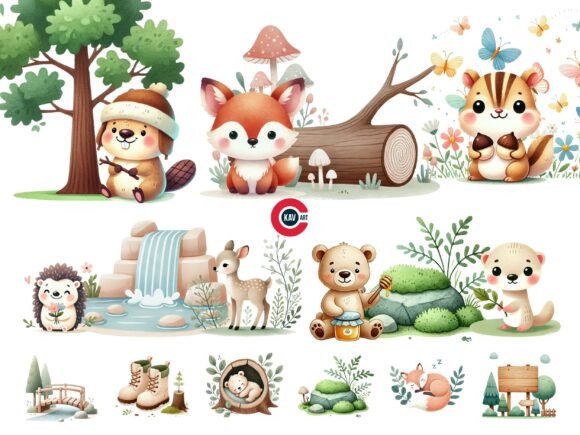 Download Woodland or Forest Animals PNG Cliparts - Cliparts Collection