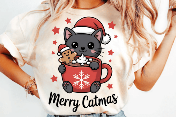 Download Cute Merry Catmas Sublimation Design - Cat Collection