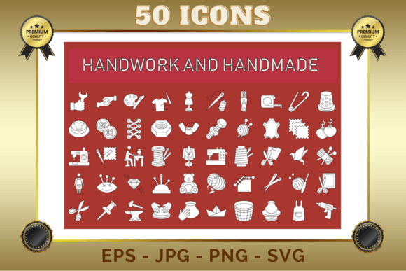 Download Handwork &amp; Handmade Outline Icons - Handwork Collection
