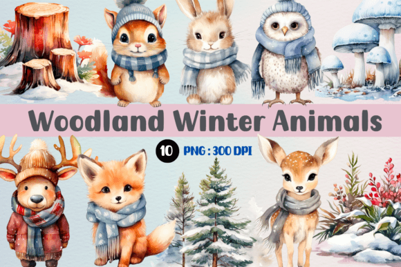 Download Woodland Winter Animals Cliparts - Cliparts Collection