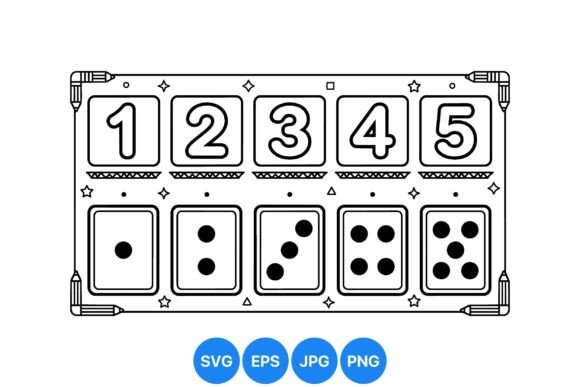 Download Number Dice Educational Clipart - Cat Collection