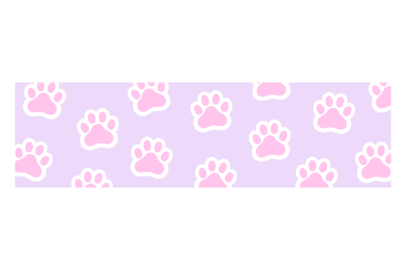 Download Cute Cat Paw Washi Tape Color Pattern - Cat Collection